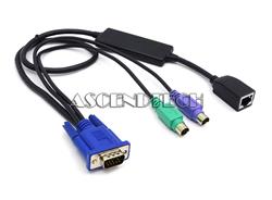 Dell KVM PS2 VGA Ethernet Interface Pod Cable RF511 520-289-512 